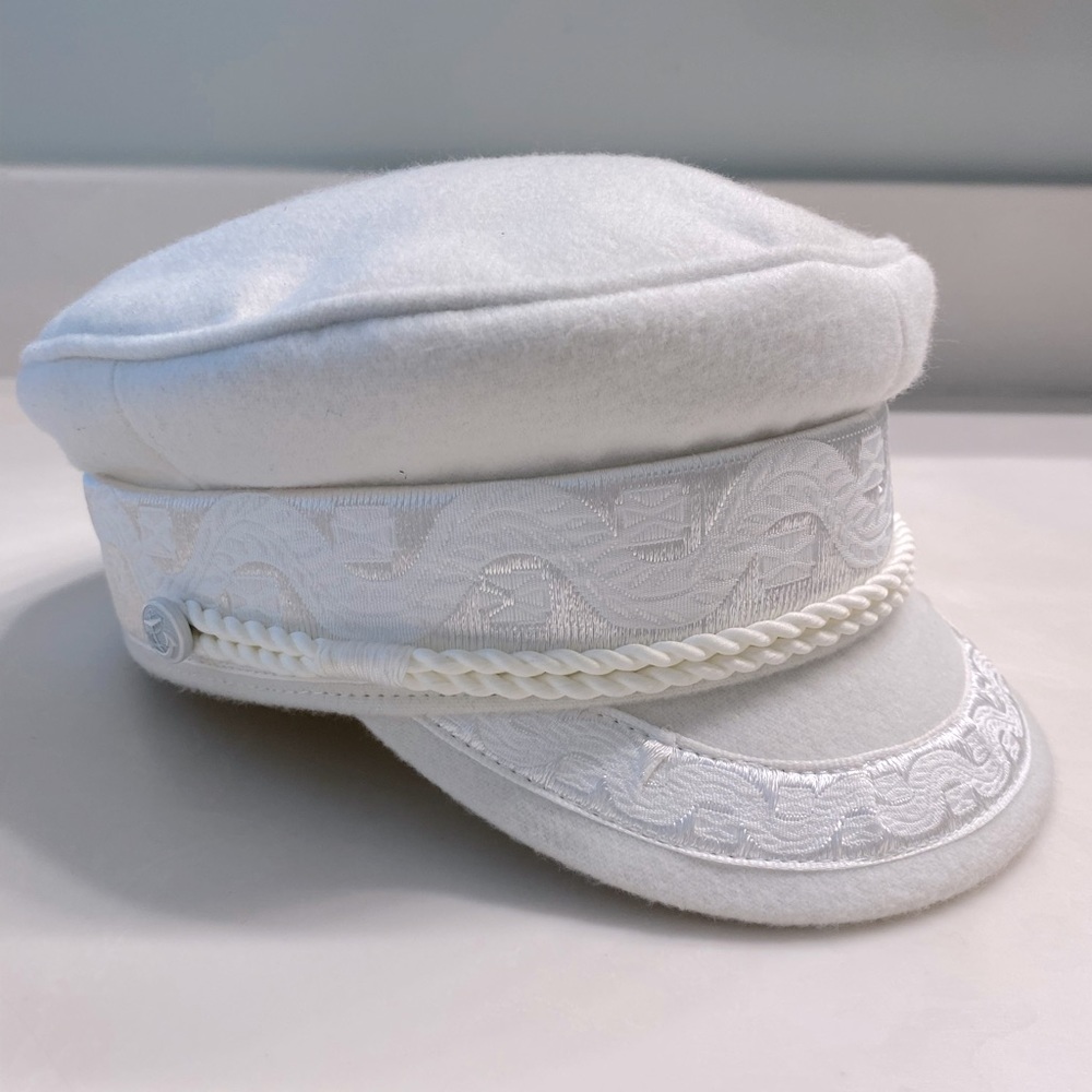 LACK OF COLOR WHITE RIVIERA NEWSBOY CAP